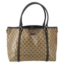 GUCCI GG Crystal Tote Bag Coated Canvas Outlet Beige Gold 265695 Auth 146641-13