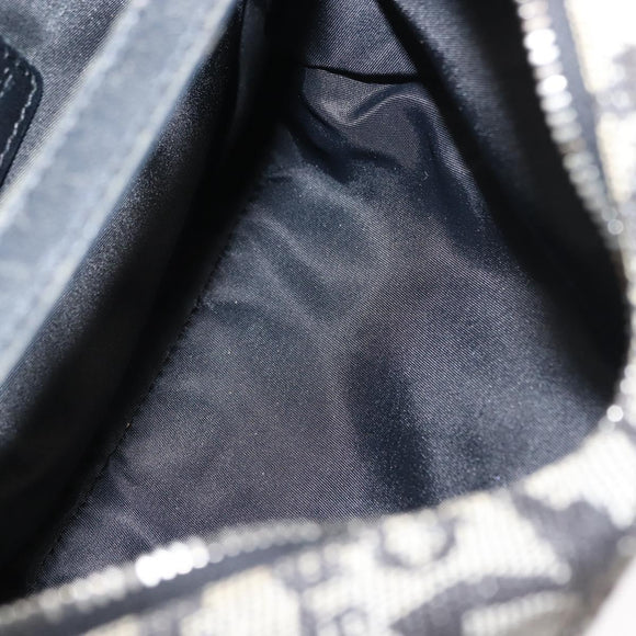 Christian Dior Trotter Canvas Shoulder Bag Black Auth 146645