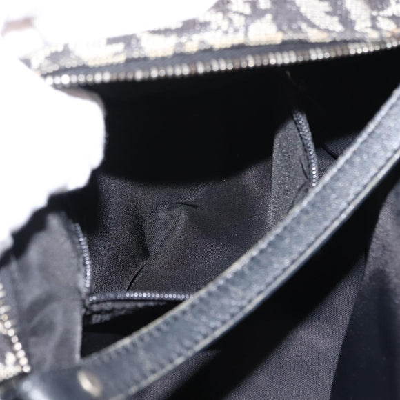 Christian Dior Trotter Canvas Shoulder Bag Black Auth 146645