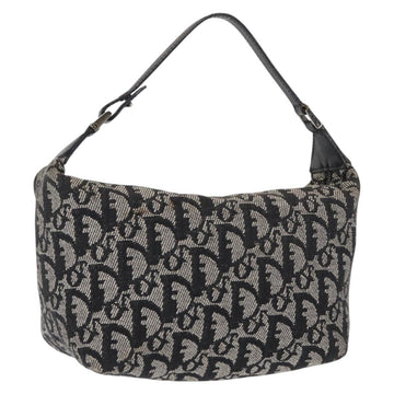 Christian Dior Trotter Canvas Shoulder Bag Black Auth 146645