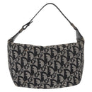 Christian Dior Trotter Canvas Shoulder Bag Black Auth 146645-13