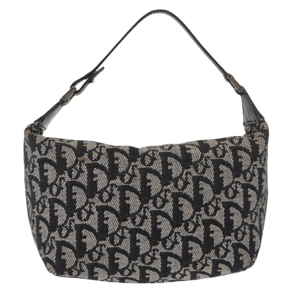Christian Dior Trotter Canvas Shoulder Bag Black Auth 146645