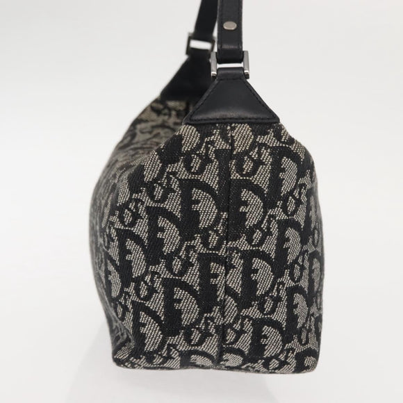 Christian Dior Trotter Canvas Shoulder Bag Black Auth 146645