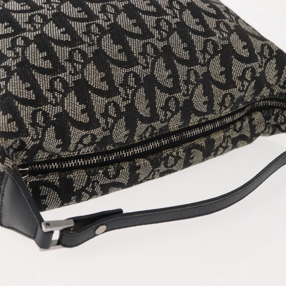 Christian Dior Trotter Canvas Shoulder Bag Black Auth 146645