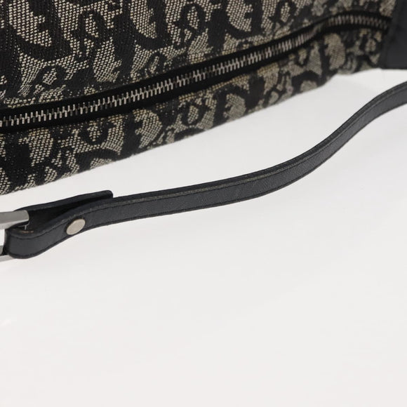 Christian Dior Trotter Canvas Shoulder Bag Black Auth 146645