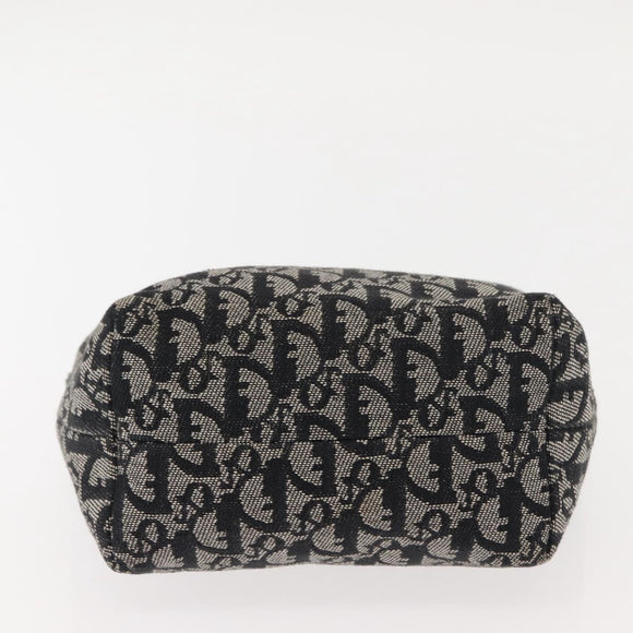 Christian Dior Trotter Canvas Shoulder Bag Black Auth 146645