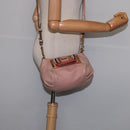 Chloe Etel Hand Bag Leather 2way Pink Gold Auth 146649-23