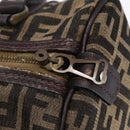 FENDI Zucca Canvas Hand Bag Black Brown Auth 146650-11
