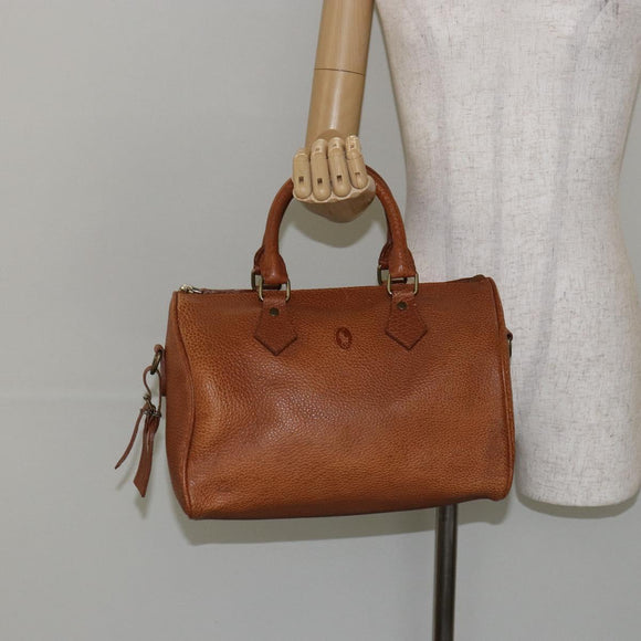 Poro Ralph Lauren Hand Bag Leather Brown Auth 146652
