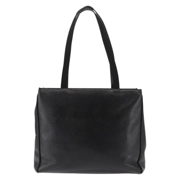 Salvatore Ferragamo Vala Tote Bag Croco Embossing Black Gold Auth 146655 - 0