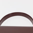 CARTIER Hand Bag Leather Bordeaux Gold Auth 146656-8