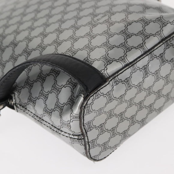 CELINE Macadam Canvas Backpack Silver Auth 146658