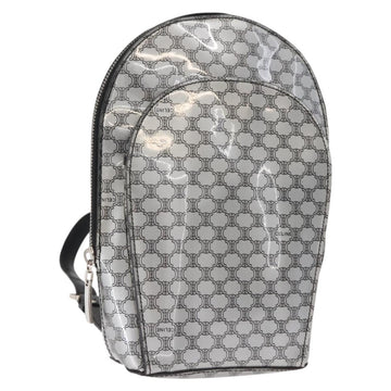 CELINE Macadam Canvas Backpack Silver Auth 146658