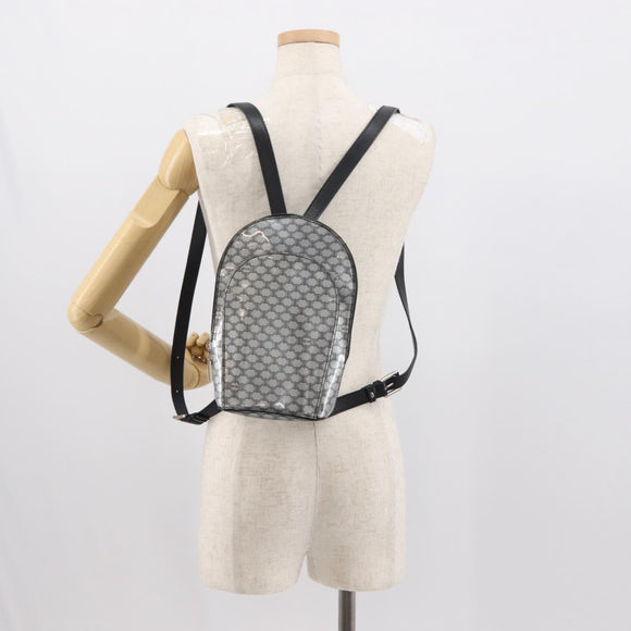 CELINE Macadam Canvas Backpack Silver Auth 146658