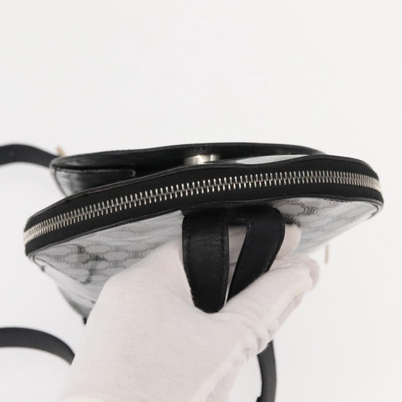 CELINE Macadam Canvas Backpack Silver Auth 146658