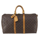 LOUIS VUITTON Monogram Keepall Bandouliere 50 Boston Bag M41416 LV Auth 146661-13
