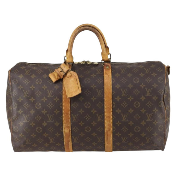 LOUIS VUITTON Monogram Keepall Bandouliere 50 Boston Bag M41416 LV Auth 146661