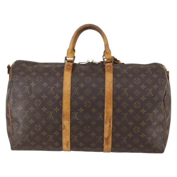 LOUIS VUITTON Monogram Keepall Bandouliere 50 Boston Bag M41416 LV Auth 146661