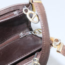 Christian Dior Trotter Canvas Shoulder Bag Brown Gold Auth 146664-10