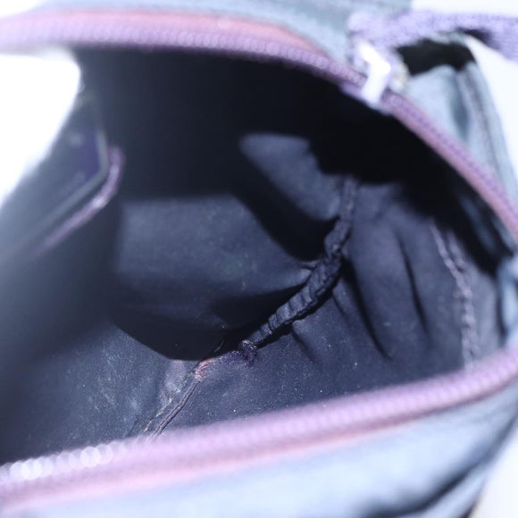 PRADA Shoulder Bag Nylon Purple Silver Auth 146670