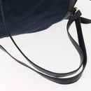 PRADA Backpack Nylon Navy Gold Auth 146671-10