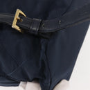 PRADA Backpack Nylon Navy Gold Auth 146671-15