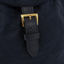 PRADA Backpack Nylon Navy Gold Auth 146671-18