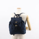 PRADA Backpack Nylon Navy Gold Auth 146671-28