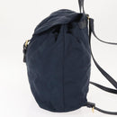 PRADA Backpack Nylon Navy Gold Auth 146671-4