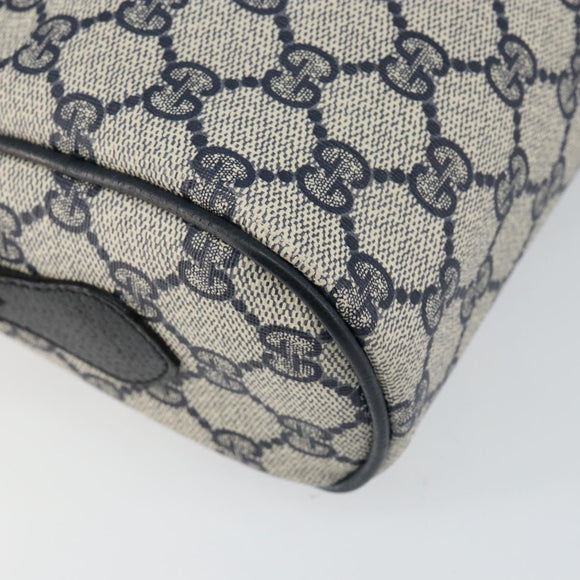 GUCCI GG Supreme Sherry Line Shoulder Bag PVC Navy Red 56 02 005 Auth 146673