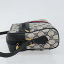 GUCCI GG Supreme Sherry Line Shoulder Bag PVC Navy Red 56 02 005 Auth 146673-4