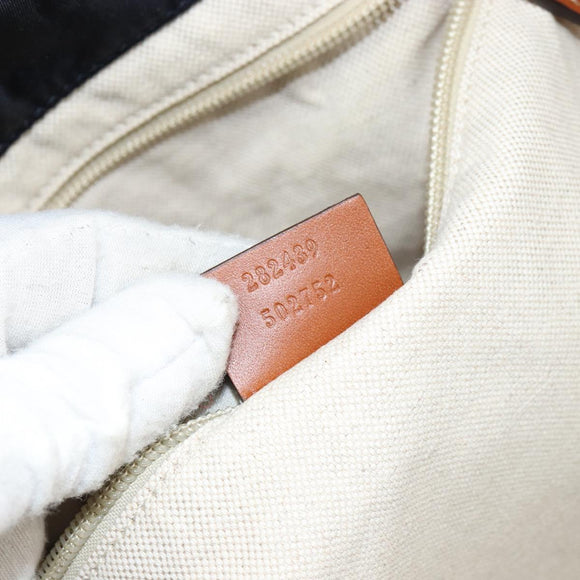 GUCCI GG Canvas Tote Bag Nylon Navy 282439 Auth 146676