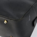 PRADA Hand Bag Safiano leather Black Gold Auth 146677-15