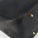 PRADA Hand Bag Safiano leather Black Gold Auth 146677-16