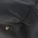 PRADA Hand Bag Safiano leather Black Gold Auth 146677-17