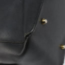 PRADA Hand Bag Safiano leather Black Gold Auth 146677-18