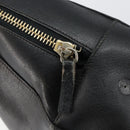 PRADA Hand Bag Safiano leather Black Gold Auth 146677-19