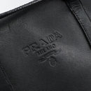 PRADA Hand Bag Safiano leather Black Gold Auth 146677-20