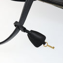 PRADA Hand Bag Safiano leather Black Gold Auth 146677-10