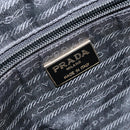 PRADA Hand Bag Safiano leather Black Gold Auth 146677-21
