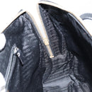 PRADA Hand Bag Safiano leather Black Gold Auth 146677-22