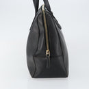 PRADA Hand Bag Safiano leather Black Gold Auth 146677-4