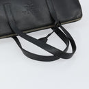 PRADA Hand Bag Safiano leather Black Gold Auth 146677-7
