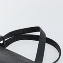 PRADA Hand Bag Safiano leather Black Gold Auth 146677-14