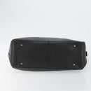 PRADA Hand Bag Safiano leather Black Gold Auth 146677-5