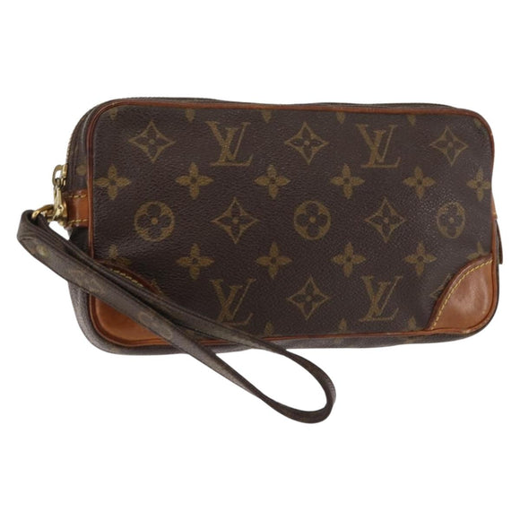 LOUIS VUITTON Monogram Marly Dragonne PM Clutch Bag M51827 LV Auth 146679