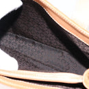 CELINE C Macadam Canvas Hand Bag Suede Brown Gold Auth 146684-19