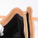 CELINE C Macadam Canvas Hand Bag Suede Brown Gold Auth 146684-21