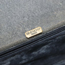 GIVENCHY Chain Shoulder Bag Leather Black Gold Auth 146686-18