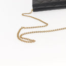 GIVENCHY Chain Shoulder Bag Leather Black Gold Auth 146686-7
